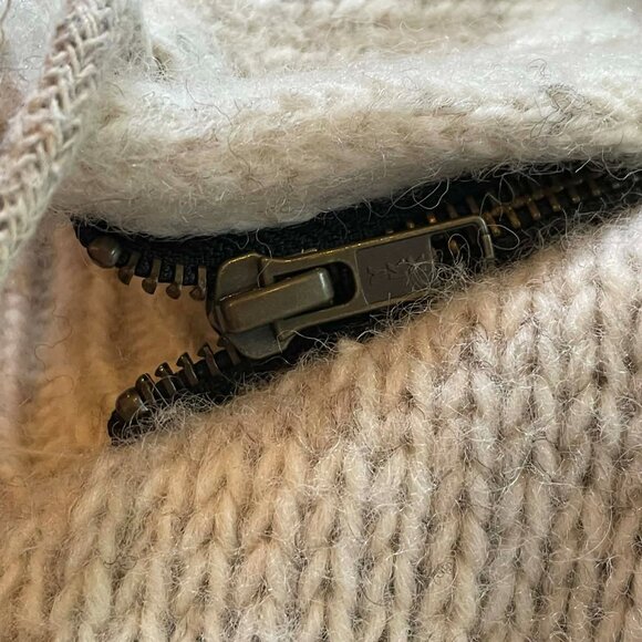 Kyber Outerwear 100% wool coat hooded zip up tan Women's 2xl Nepal - Picture 7 of 9